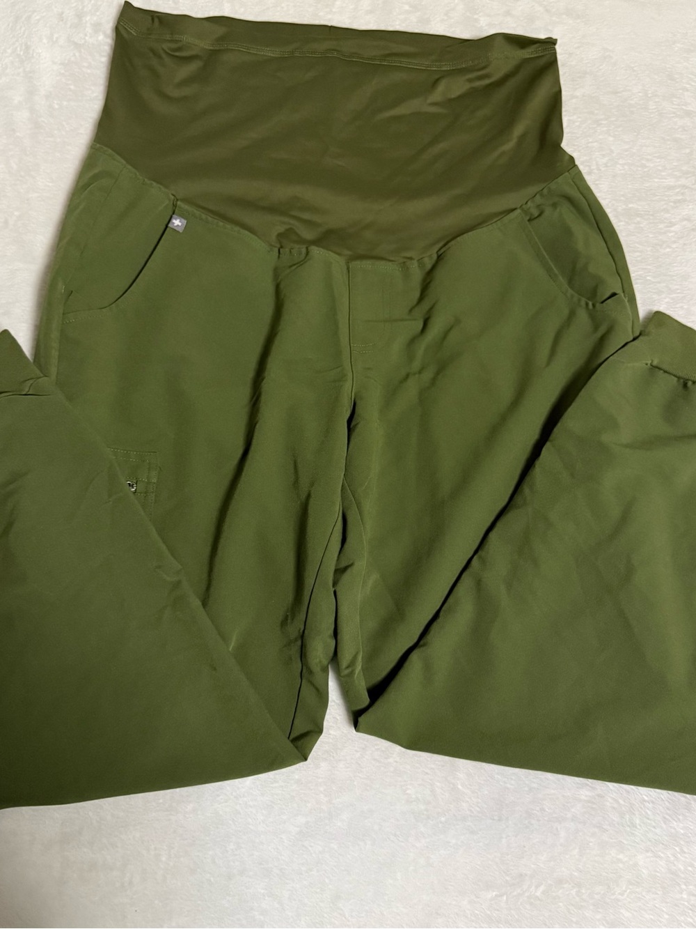 Figs Olive Green Maternity Jogger Pants